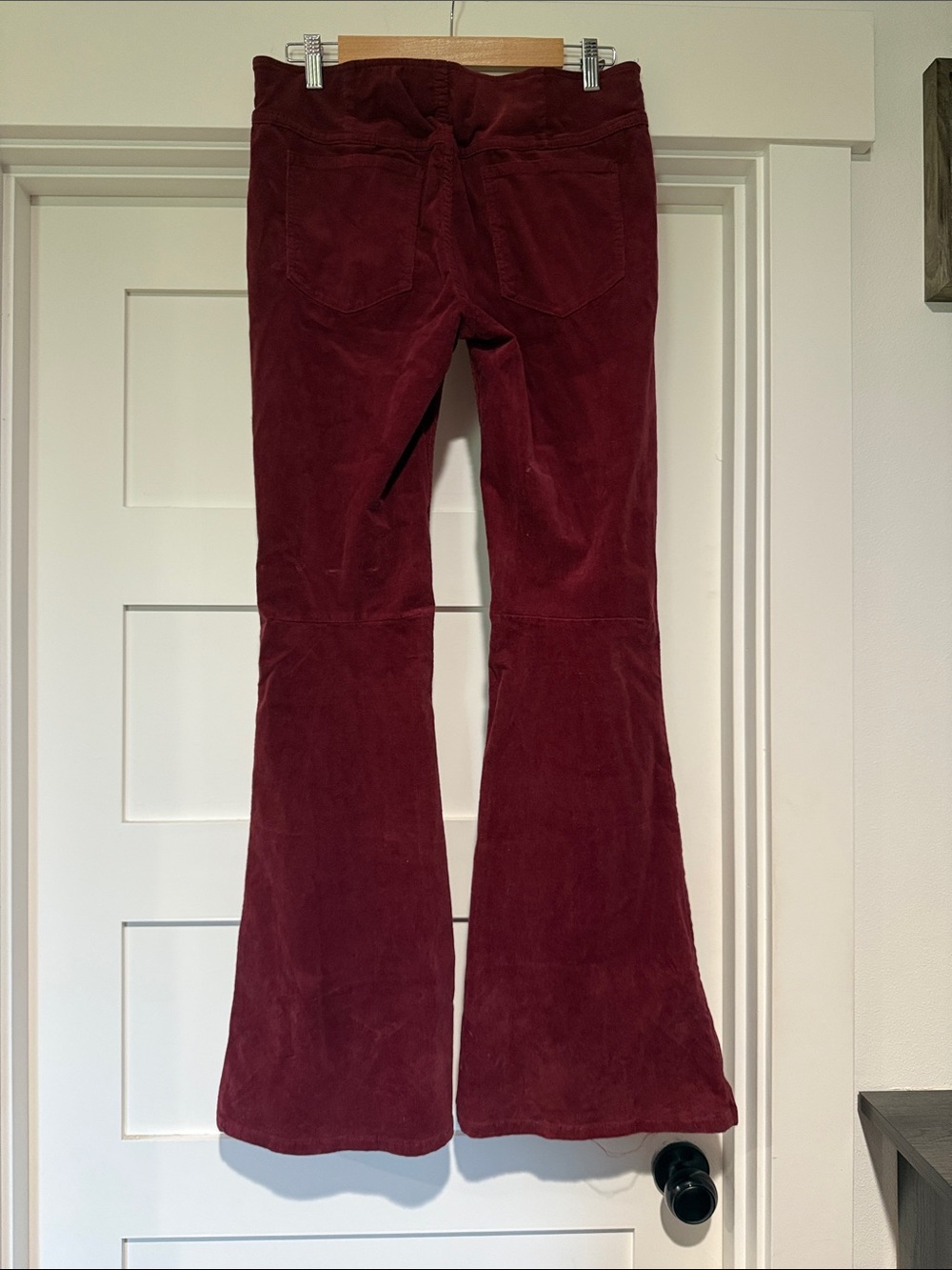 Newbury Kustom Burgundy Corduroy Flare Pants - Picture 4 of 4